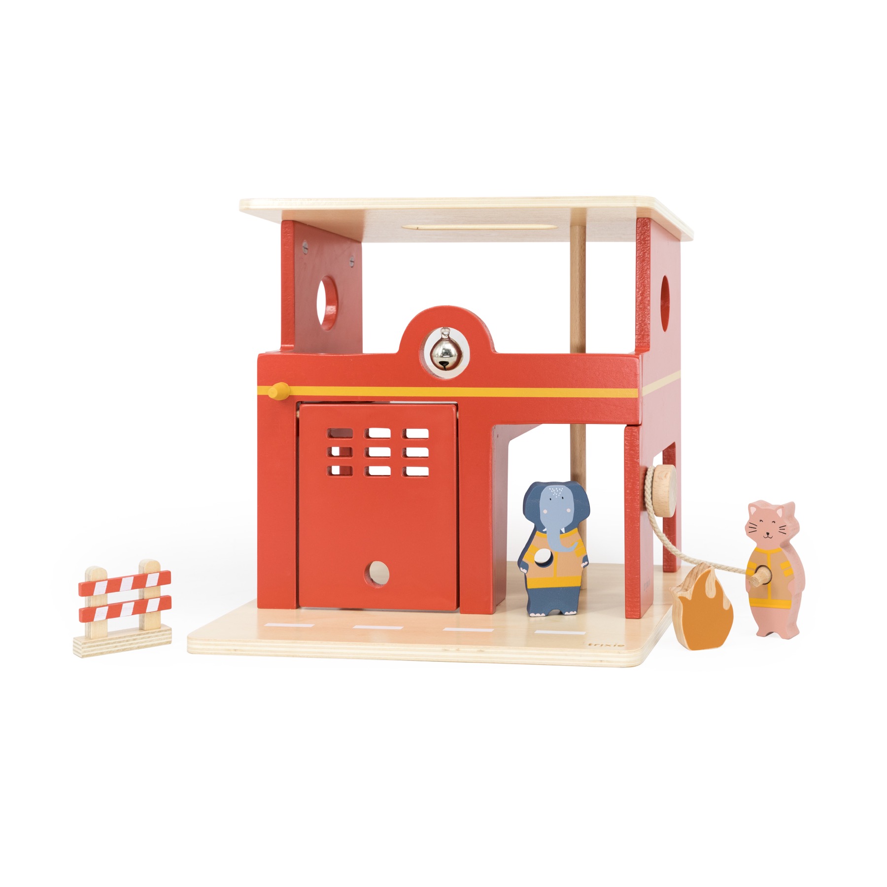 Wooden animal fire station